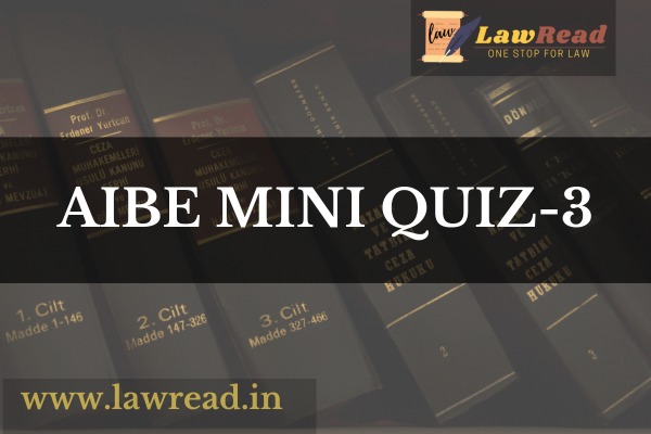 AIBE Mini Quiz 3