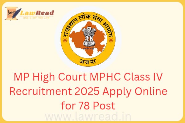 MP High Court MPHC Class IV Recruitment 2025 Apply Online for 78 Post