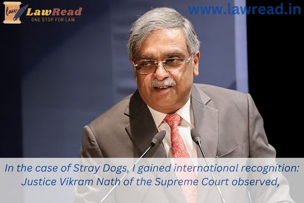 In the case of Stray Dogs, I gained international recognition: Justice Vikram Nath of the Supreme Court observed,